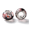 High Transparent Two-Color Copper Buckle Acrylic European Beads OACR-M024-05P-02-2