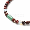 Natural Stone Wood 108 Beads Prayer Mala Necklace NJEW-JN03755-5