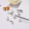 304 Stainless Steel Cup Pearl Peg Bails Pin Pendants STAS-H410-19S-B-5