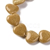 Synthetic Yellow Goldstone Beads Strands G-I372-A11-02-4