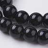 Synthetic Black Stone Beads Strands X-G-G088-8mm-3
