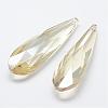 Faceted Teardrop Glass Pendants GLAA-O008-E03-1