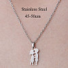 Non-Tarnish 201 Stainless Steel Lovers Pendant Necklace NJEW-OY001-05-3