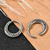 316 Surgical Stainless Steel Hoop Earrings EJEW-G416-36AS-3