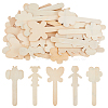 SUPERFINDINGS 10 Bags 5 Styles Wooden Flat Craft Sticks WOOD-FH0002-10-1