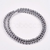 Electroplate Non-magnetic Synthetic Hematite Beads Strands G-J169A-4mm-02-2
