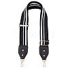 Stripe Pattern Cotton Fabric & PU Leather Bag Straps FIND-WH0001-57A-1