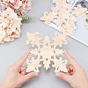 Natural Solid Wood Carved Onlay Applique Craft WOOD-WH0101-61-3