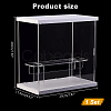 2-Tier Transparent Acrylic Minifigures Display Case ODIS-WH0043-68A-2