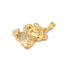 Brass Micro Pave Cubic Zirconia Pendants KK-E111-44B-G-2