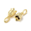 Brass with Cubic Zirconia Charms KK-Q793-04G-2