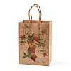 Christmas Theme Printed Kraft Paper Bags with Handles ABAG-M008-08B-1