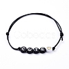 Adjustable Waxed Polyester Cord Beaded Bracelets BJEW-JB05294-04-1