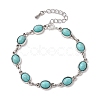 Alloy Resin Oval Link Chain Bracelets for Women BJEW-JB10131-1