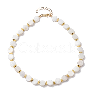 Natural Freshwater Shell Beaded Necklaces for Women NJEW-JN04829-1