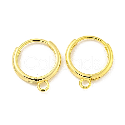 Brass Hoop Earrings EJEW-L211-012A-G-1