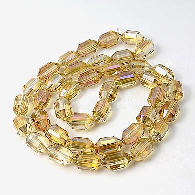 Electroplated Glass Beads EGLA-E006-08-1