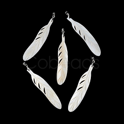 Natural Freshwater Shell Big Pendants BSHE-Z003-34P-1