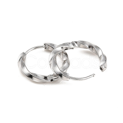 Non-Tarnish 304 Stainless Steel Hoop Earrings EJEW-M218-05P-1