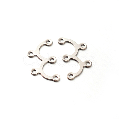 Tarnish Resistant 2 to 3 201 Stainless Steel Chandelier Components Links X-STAS-E088-30-1