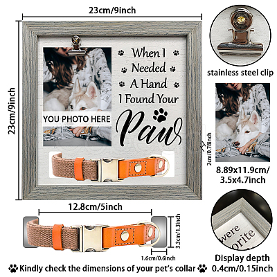 MDF Pet Photo Frames DIY-WH0525-014-1