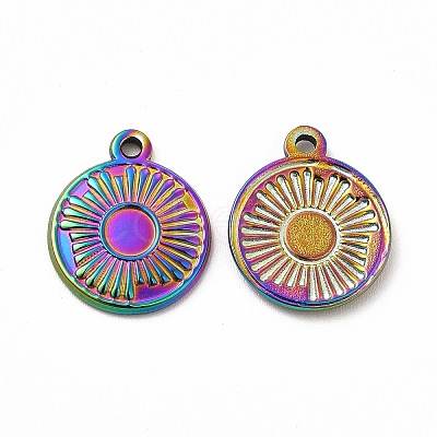 Ion Plating(IP) 304 Stainless Steel Pendant Cabochon Settings STAS-F290-18MC-1