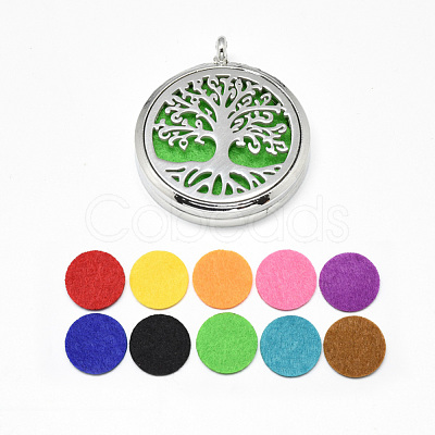 Alloy Diffuser Locket Pendants PALLOY-Q352-11-1