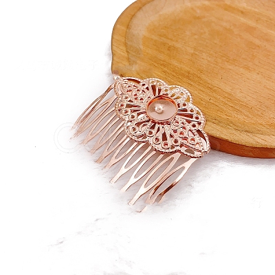 Flower Alloy Hair Comb Findings PW-WGCA318-05-1