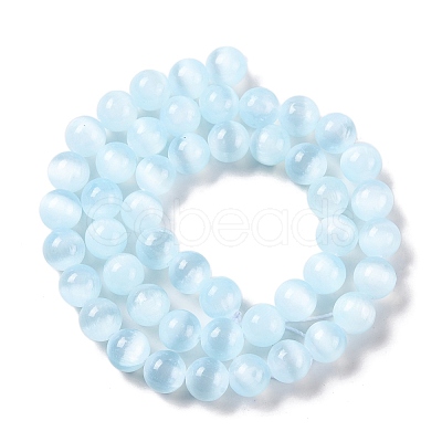 Natural Selenite Beads Strands G-C142-01B-04-1