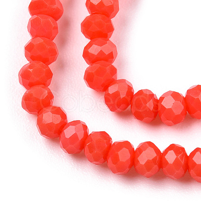 Opaque Solid Color Glass Beads Strands EGLA-A034-P1mm-D03-1