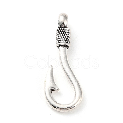 Tibetan Style Alloy Hook Clasps PALLOY-P293-066AS-1