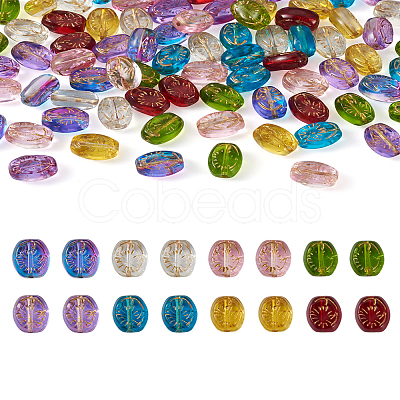 Cheriswelry 96Pcs 8 Colors Transparent Glass Beads Strands GLAA-CW0001-04-1