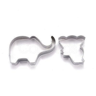 Non-Tarnish Stainless Steel Mixed Animal Shape Cookie Candy Food Cutters Molds DIY-H142-04P-1