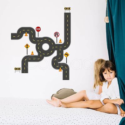 Translucent PVC Self Adhesive Wall Stickers STIC-WH0015-166-1