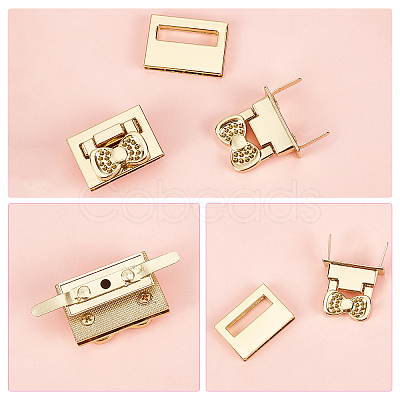 WADORN Zinc Alloy Bag Twist Lock Clasps TOOL-WR0001-04-1