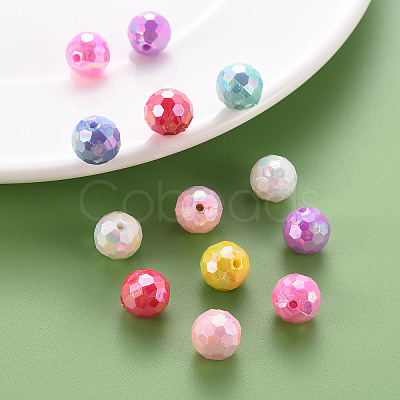 Opaque Acrylic Beads X-TACR-S154-10F-1