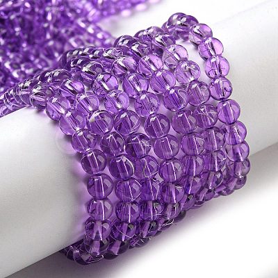 Drawbench Transparent Glass Beads Strands GLAD-Q012-4mm-16-1