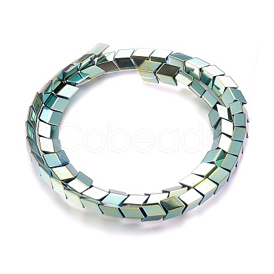 Electroplated Non-magnetic Synthetic Hematite Beads Strands G-P392-E10-1