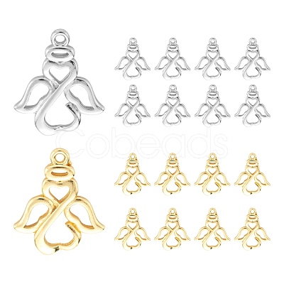 6Pcs 2 Colors Brass Pendants KK-FS0001-03M-1