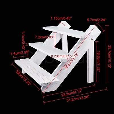 DIY 3 Tier Wooden Display Riser Kit ODIS-WH0029-25A-1