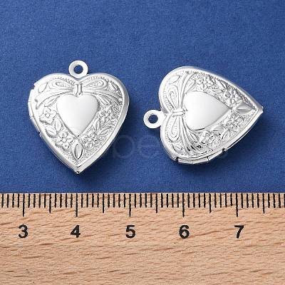 Rack Plating Brass Locket Pendants KK-F090-03S-1