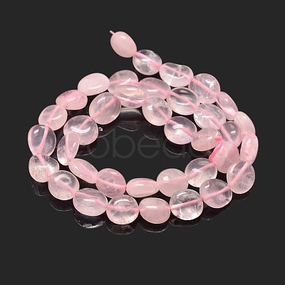 Natural Rose Quartz Nuggets Beads Strands X-G-J336-24-1