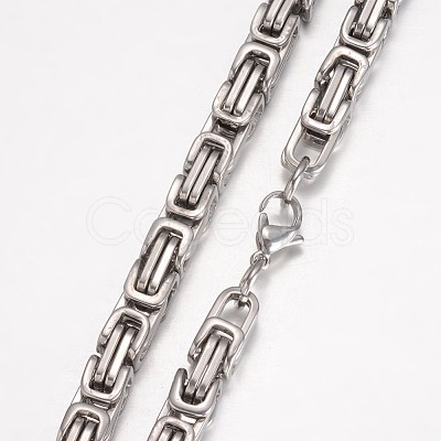 Tarnish Resistant 201 Stainless Steel Byzantine Chain Bracelets BJEW-K134-01P-6mm-1