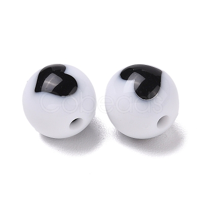 Two-Tone Acrylic Beads OACR-U003-02A-1