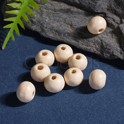 Round Natural Wood Beads X-WOOD-Q017-8mm-06-LF-1