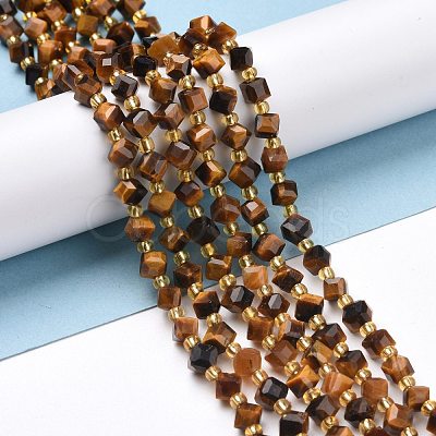 Natural Tiger Eye Beads Strands G-P463-39-1