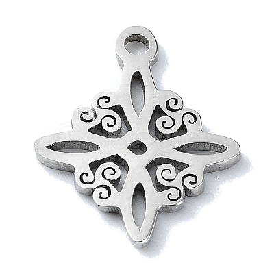 Non-Tarnish 304 Stainless Steel Charms STAS-C097-24P-1