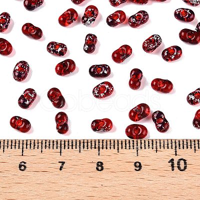 Picasso Spray Painted Glass Seed Beads SEED-T006-04-34-1