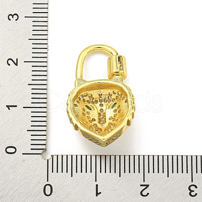 Brass Micro Pave Cubic Zirconia Pendants KK-K354-15G-1