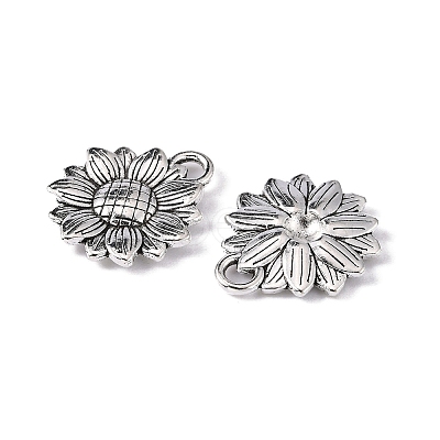 Sunflower Tibetan Style Alloy Pendants TIBEP-YW0001-52AS-1